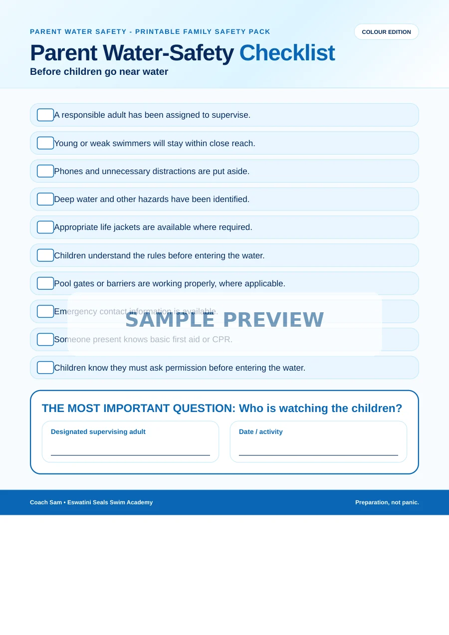Parent Water-Safety Checklist preview